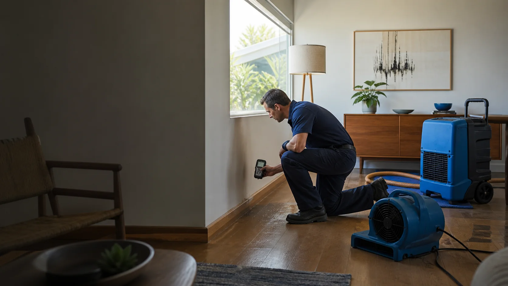 Moisture assessment after water damage in La Mesa